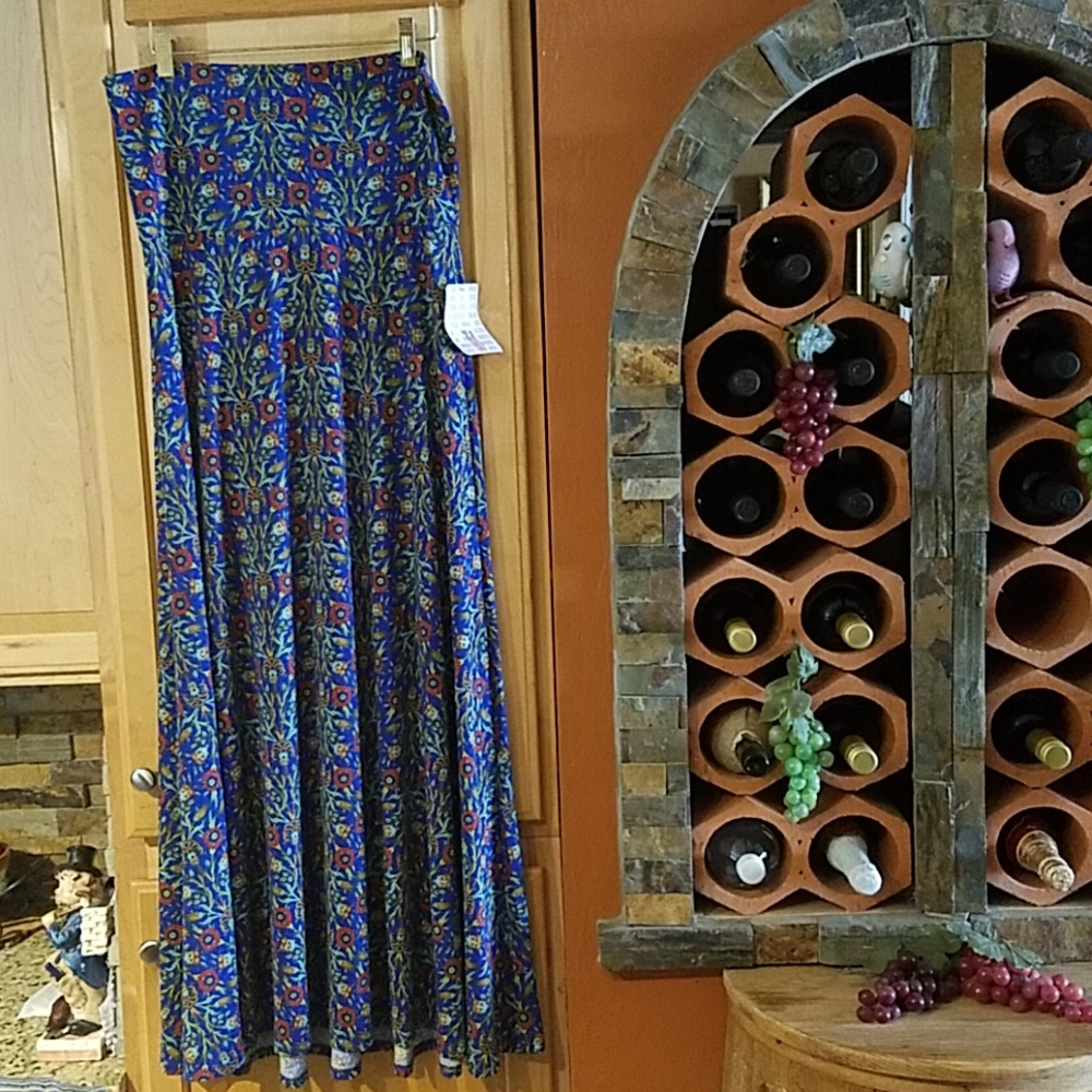 Lularoe Maxi Multicolor Floral Print Maxi Skirt